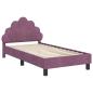 Preview: Kinderbettgestell mit Kopfteil Lila 80 x 160 cm Samt