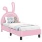 Preview: Kinderbettgestell mit Kopfteil Rosa 70 x 140 cm PU