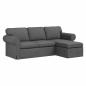 Preview: Sofa Dunkelgrau 215 x 138 x 80 cm Stoff