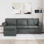 Preview: Sofa Dunkelgrau 215 x 138 x 80 cm Stoff