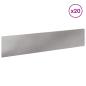 Preview: Rasenkante 20 stk. 100 x 22 cm Stahl Silber