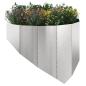 Preview: Raseneinfassung 4 stk. 100 x 45 cm Stahl Silber