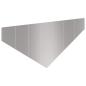 Preview: Raseneinfassung 4 stk. 100 x 45 cm Stahl Silber