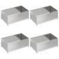 Preview: Raseneinfassung 4 stk. 100 x 60 x 35 cm Stahl Silber