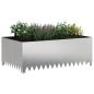 Preview: Raseneinfassung 4 stk. 100 x 60 x 35 cm Stahl Silber
