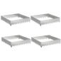 Preview: Raseneinfassung 4 stk. 100 x 100 x 20 cm Stahl Silber