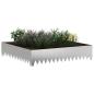 Preview: Raseneinfassung 4 stk. 100 x 100 x 20 cm Stahl Silber