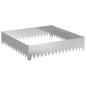 Preview: Raseneinfassung 4 stk. 100 x 100 x 20 cm Stahl Silber
