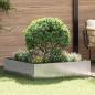 Preview: ARDEBO.de - Raseneinfassung 100 x 100 x 35 cm Stahl Silber