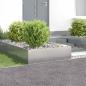 Preview: ARDEBO.de - Raseneinfassung 4 stk. 100 x 100 x 35 cm Stahl Silber