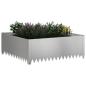 Preview: Raseneinfassung 4 stk. 100 x 100 x 35 cm Stahl Silber