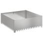 Preview: Raseneinfassung 4 stk. 100 x 100 x 35 cm Stahl Silber