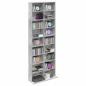 Preview: CD Regal Betongrau 65 x 23,5 x 175 cm Holzwerkstoff