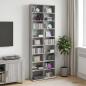 Preview: ARDEBO.de - CD Regal Sonoma-Grau 65 x 23,5 x 175 cm Holzwerkstoff
