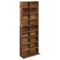 Preview: CD Regal Eichenholz 65 x 23,5 x 175 cm Holzwerkstoff