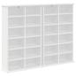 Preview: CD Regal 2 Stk. Wei? 60 x 17 x 92 cm Holzwerkstoff