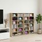 Preview: ARDEBO.de - CD Regal 2 Stk. Sonoma-Eiche 60 x 17 x 92 cm Holzwerkstoff