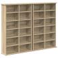 Preview: CD Regal 2 Stk. Sonoma-Eiche 60 x 17 x 92 cm Holzwerkstoff