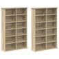Preview: CD Regal 2 Stk. Sonoma-Eiche 60 x 17 x 92 cm Holzwerkstoff