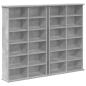 Preview: CD Regal 2 Stk. Betongrau 60 x 17 x 92 cm Holzwerkstoff
