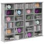 Preview: CD Regal 2 Stk. Betongrau 60 x 17 x 92 cm Holzwerkstoff