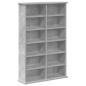 Preview: CD Regal 2 Stk. Betongrau 60 x 17 x 92 cm Holzwerkstoff