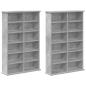 Preview: CD Regal 2 Stk. Betongrau 60 x 17 x 92 cm Holzwerkstoff