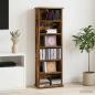 Preview: ARDEBO.de - CD Regal Räuchereiche 60 x 17 x 92 cm Holzwerkstoff