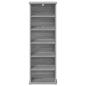 Preview: CD Regal Sonoma-Grau 60 x 17 x 92 cm Holzwerkstoff