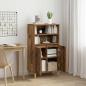 Preview: Highboard Eichenholz 60 x 36 x 110 cm Holzwerkstoff