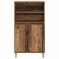 Preview: Highboard Eichenholz 60 x 36 x 110 cm Holzwerkstoff