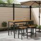 Preview: ARDEBO.de - Gartenbar-Tisch Natürlich und Schwarz 141 x 80,5 x 105 cm