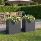 Preview: ARDEBO.de - Garten-Pflanzgefäß 2 stk. Anthrazit 50 x 30 x 50 cm