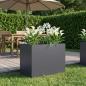 Preview: ARDEBO.de - Garten-Pflanzgefäß Anthrazit 60 x 40 x 50 cm