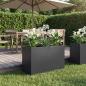 Preview: ARDEBO.de - Garten-Pflanzgefäß Schwarz 80 x 40 x 50 cm Kaltgewalzter Stahl