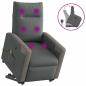 Preview: Massagesessel mit Aufstehhilfe Dunkelgrau Stoff