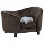 Preview: ARDEBO.de - Hundesofa Braun 69x49x40 cm Plüsch