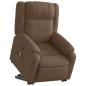 Preview: Massagesessel mit Aufstehhilfe Braun Stoff