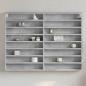 Preview: ARDEBO.de - Vitrinenschrank Betongrau 100x8,5x75 cm Holzwerkstoff