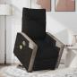 Preview: Massagesessel mit Aufstehhilfe Schwarz Stoff