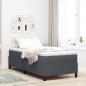 Preview: ARDEBO.de - Boxspringbett Dunkelgrau und Weiß 90 x 190 cm Cordstoff