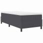 Preview: Boxspringbett Dunkelgrau und Weiß 90 x 190 cm Cordstoff