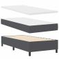 Preview: Boxspringbett Dunkelgrau und Weiß 90 x 190 cm Cordstoff