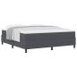 Preview: Boxspringbett Dunkelgrau und Weiß 180 x 200 cm Cordstoff