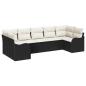 Preview: Gartensofa-set Schwarz Poly-Rattan