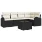 Preview: Sofa Set mit Kissen Schwarz Polyester