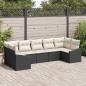 Preview: ARDEBO.de - Sofa Set 7 stk. Schwarz [Synthetisch]: Poly Rattan