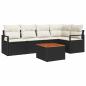 Preview: Gartensofa-set 6 stk. Schwarz Poly-Rattan