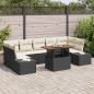 Preview: ARDEBO.de - Gartensofa-set 8 stk. Schwarz Poly-Rattan