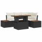 Preview: Gartensofa-set 5 Stk. Schwarz und Beige